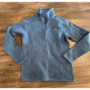 Patagonia Better Sweater 1/4 Zip Fleece Blue Pullover Sz M EUC